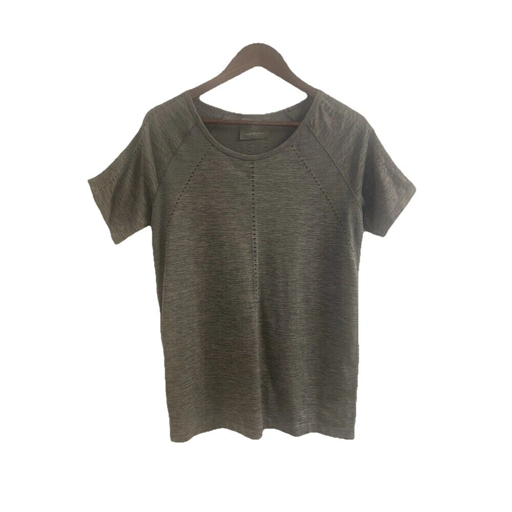 Athleta Athletic Vented Running Short Sleeve Tee -Heather Grey - Women’s- Large